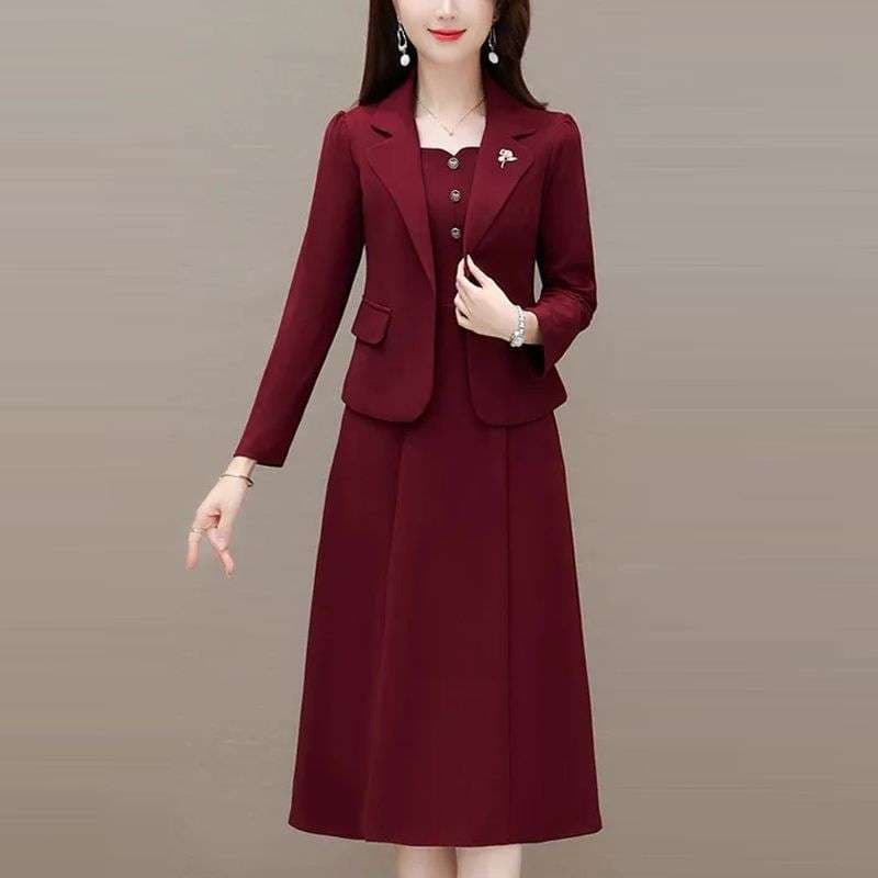 ロングドレス クラシカル優美テーラードワンピース